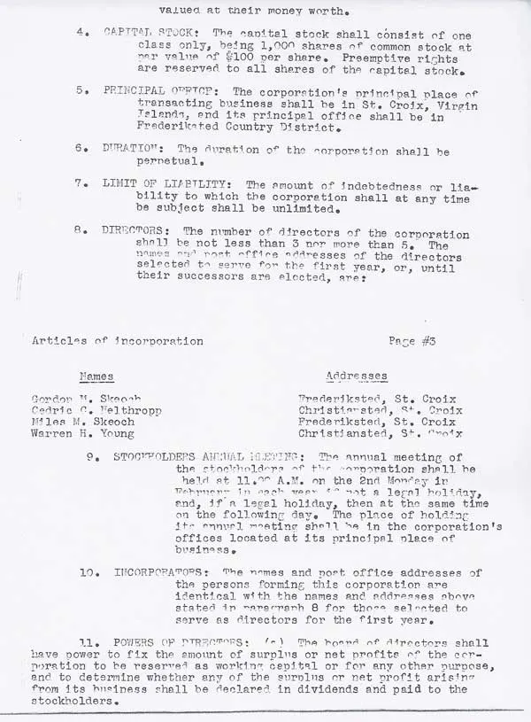 Articles of Incorporation page 3